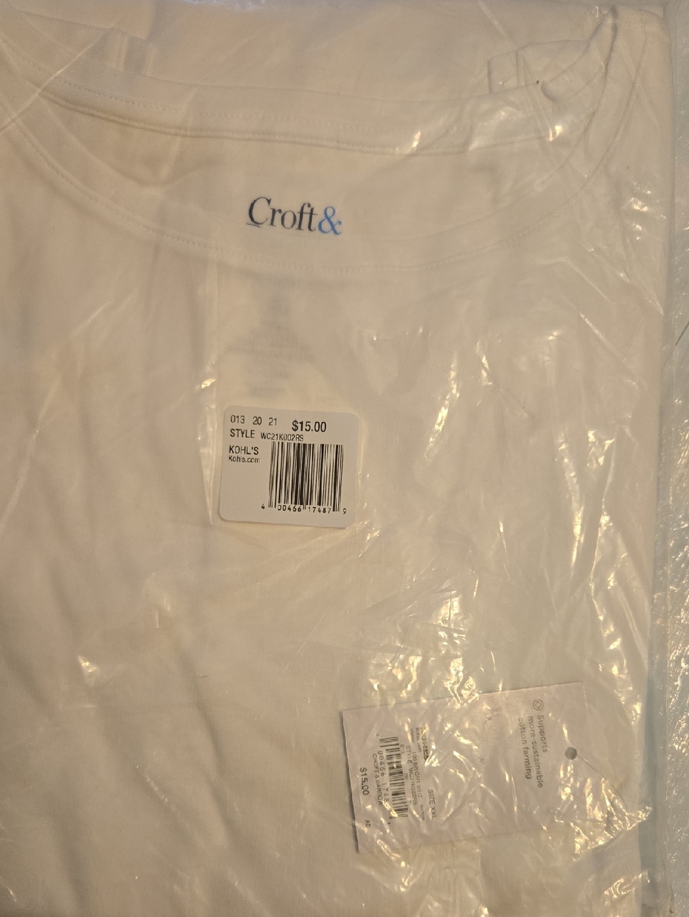 croft & barrow White Women's Crewneck Tee